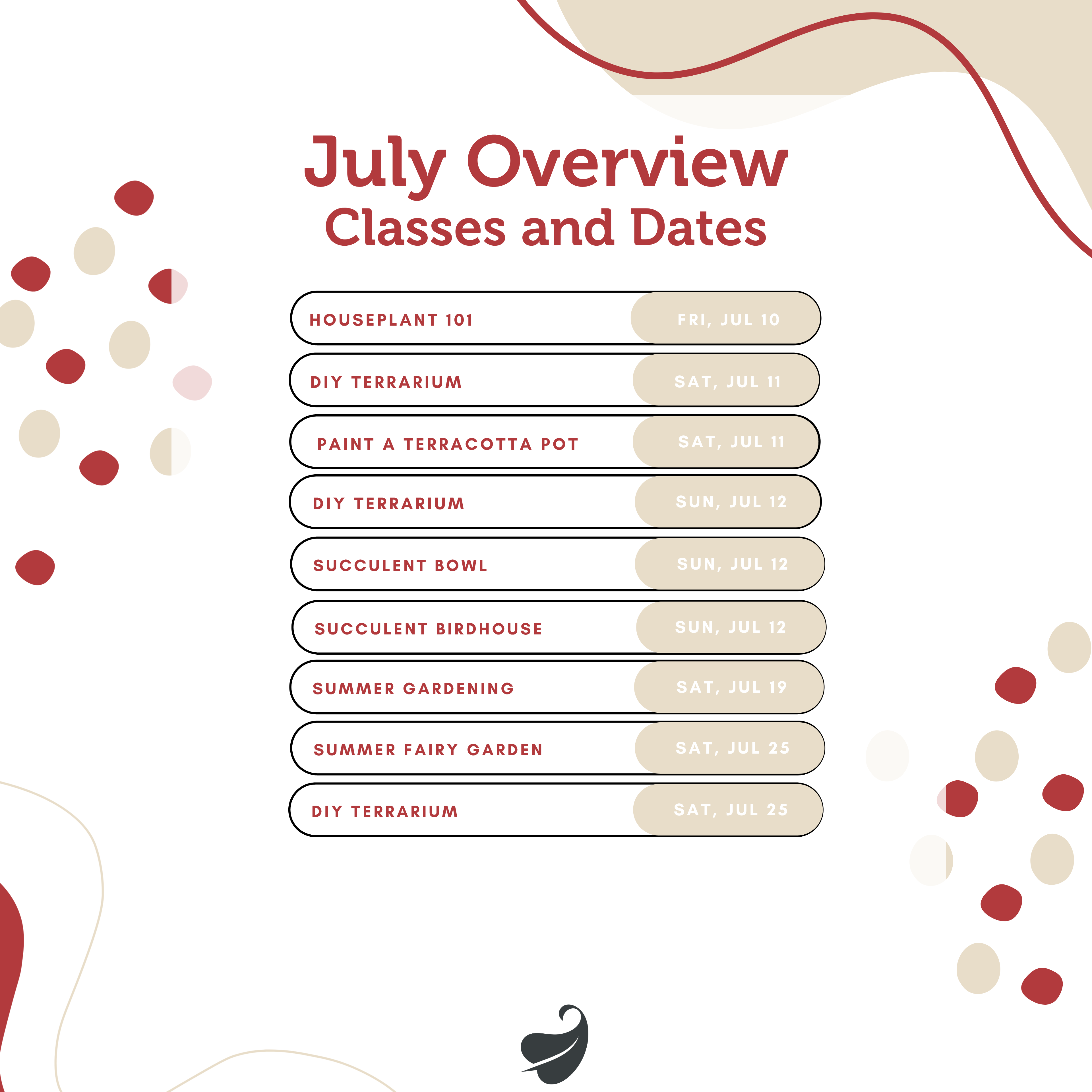 July 2026 Classes